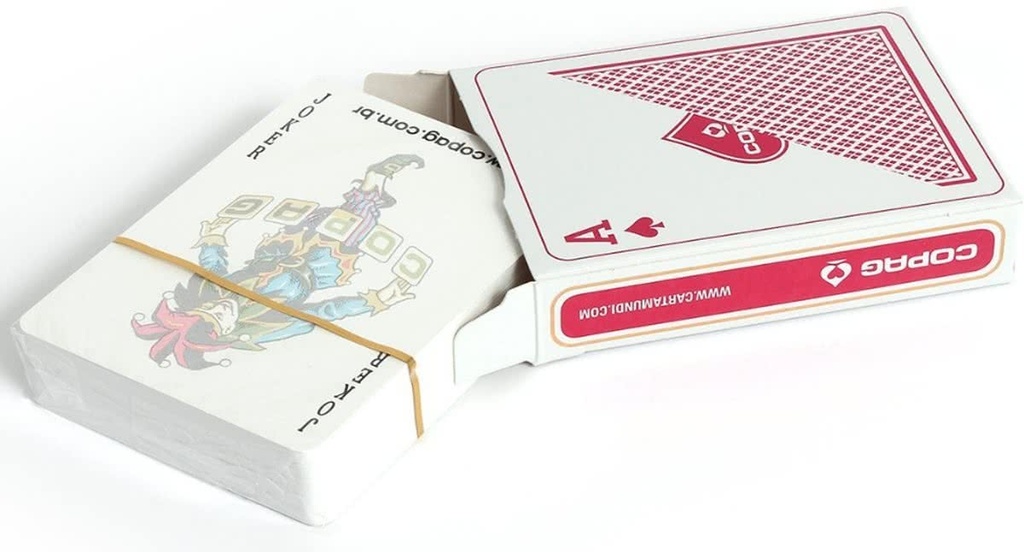 Pokerkaarten Copag 100% plastic Regular Rood