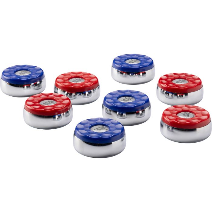 Shuffleboard pucks set blauw en rood