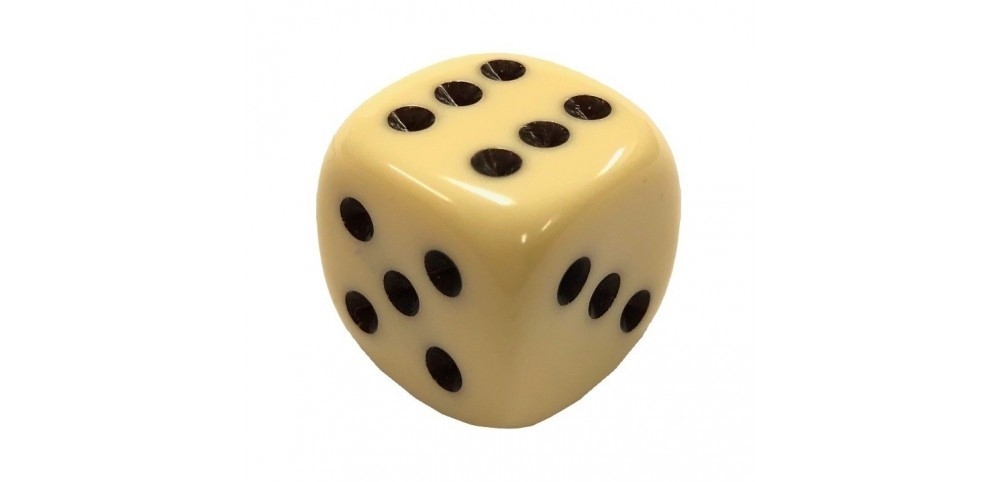 Dice 20mm ivory color