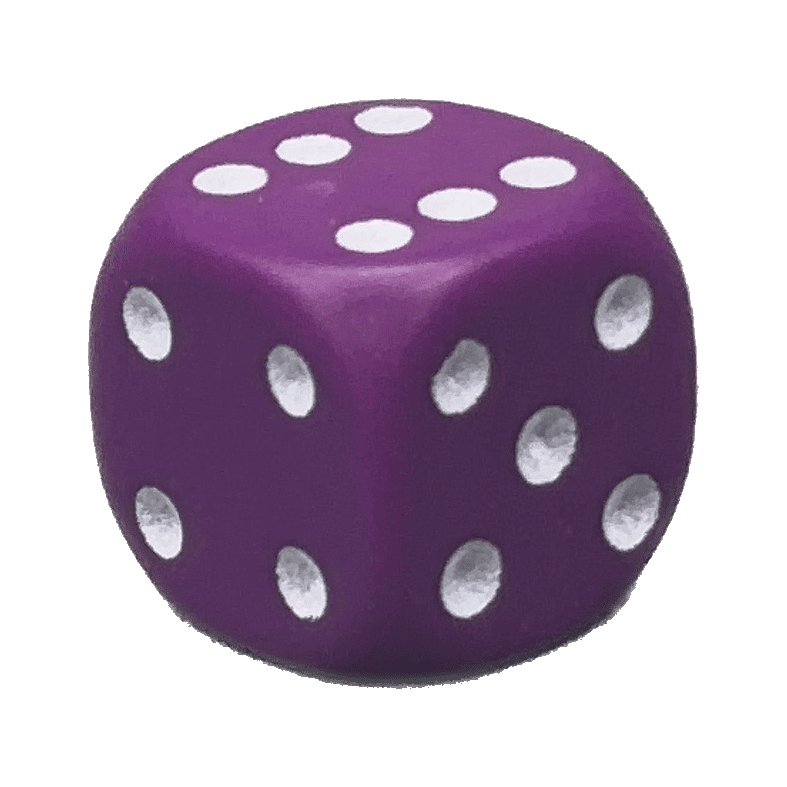 Teerling 22mm Mauve-blanc