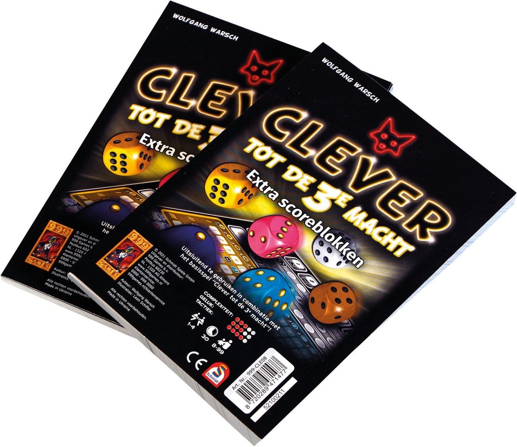 Clever tot de 3e macht- Extra scoreblokken
