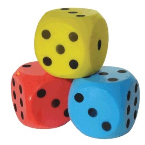 Dice 15cm Soft Coloured