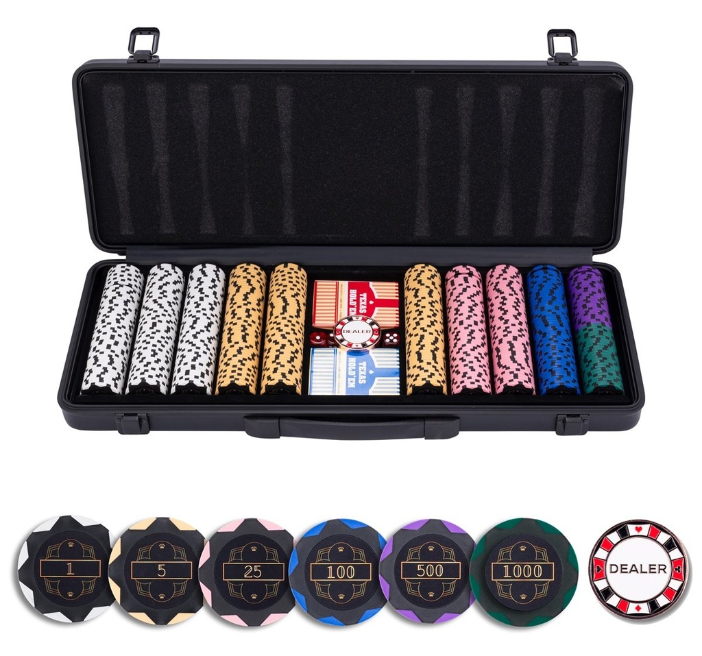 Pokerset - Alu. zwarte koffer 500