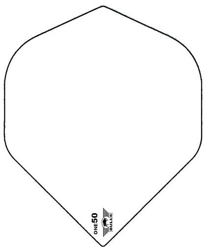 [p622 Dart Veer Bull's ONE50 - Wit] Dart Flight Bull's ONE50 - White