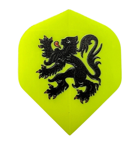 [p4704] Dart flights Flemish Lion