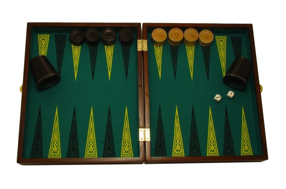 Jacquetbak / Backgammon massieve eik