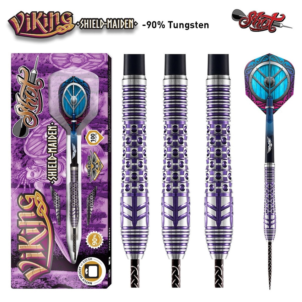 Darts SHOT Viking Shield Maiden 90%