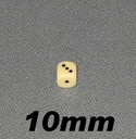 Dobbelsteen 10mm ivoorkleur
