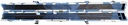 Koffer 3/4 Snooker Keu leer Blauw/wit smal