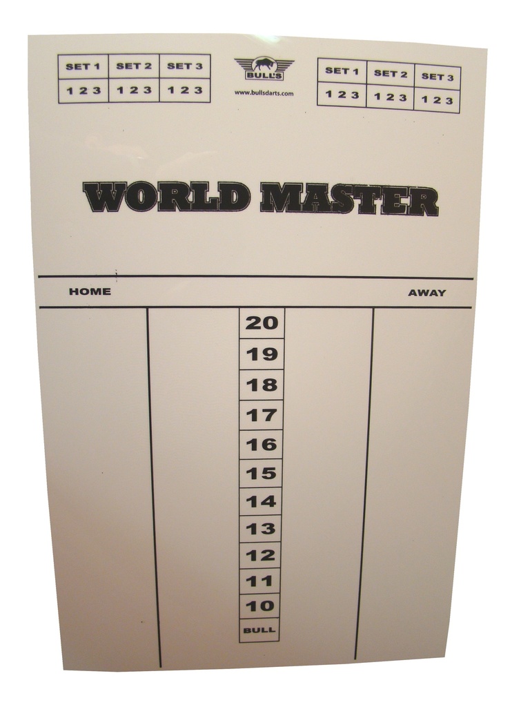 Dart Scorebord World Master 60x30cm