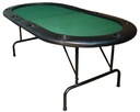 Poker table foldable for 10 players