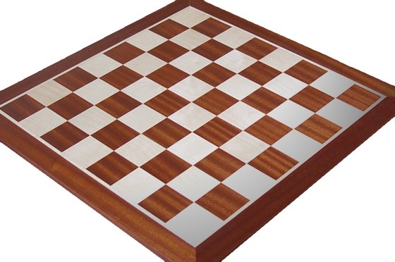 Chess Board Mahogany/Maple 50mm