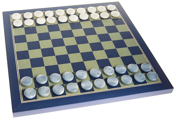 Checkers Set Blue 25mm