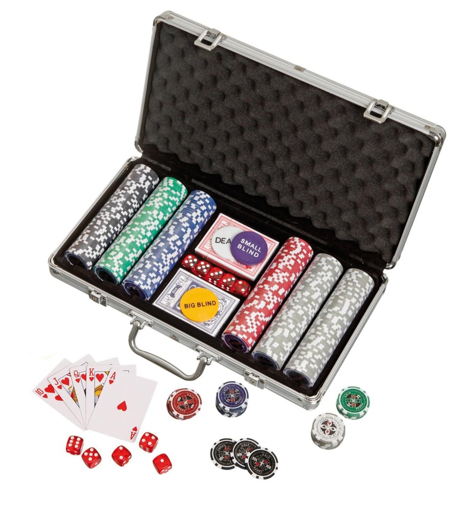 Pokerset - Alum. Koffer 300 Laser