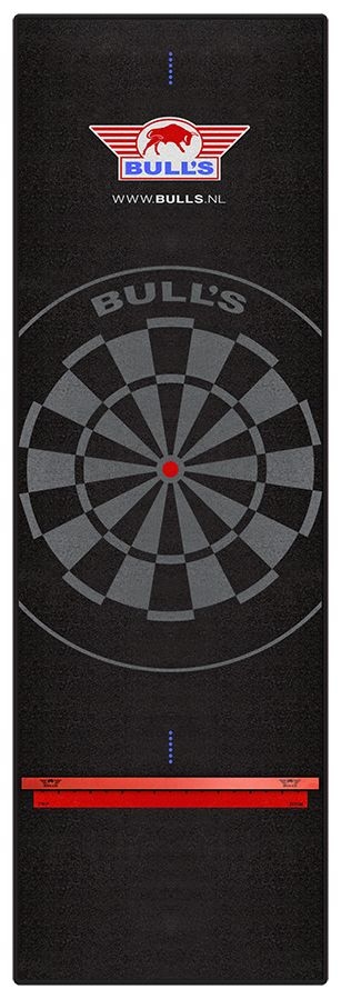 Darts Carpet Mat Bull's Black Oche 300x95cm