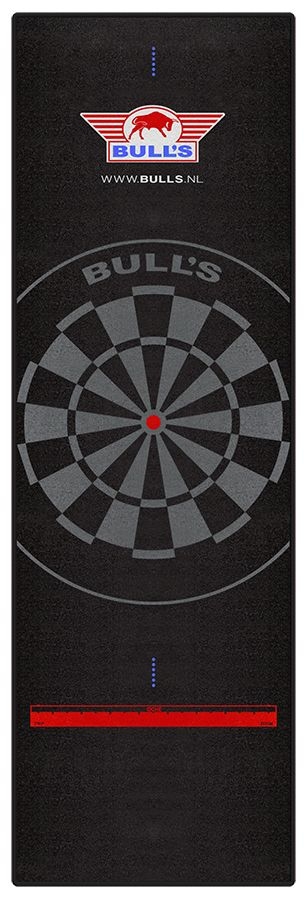 Darts Carpet Mat Bull's Black 300x95cm