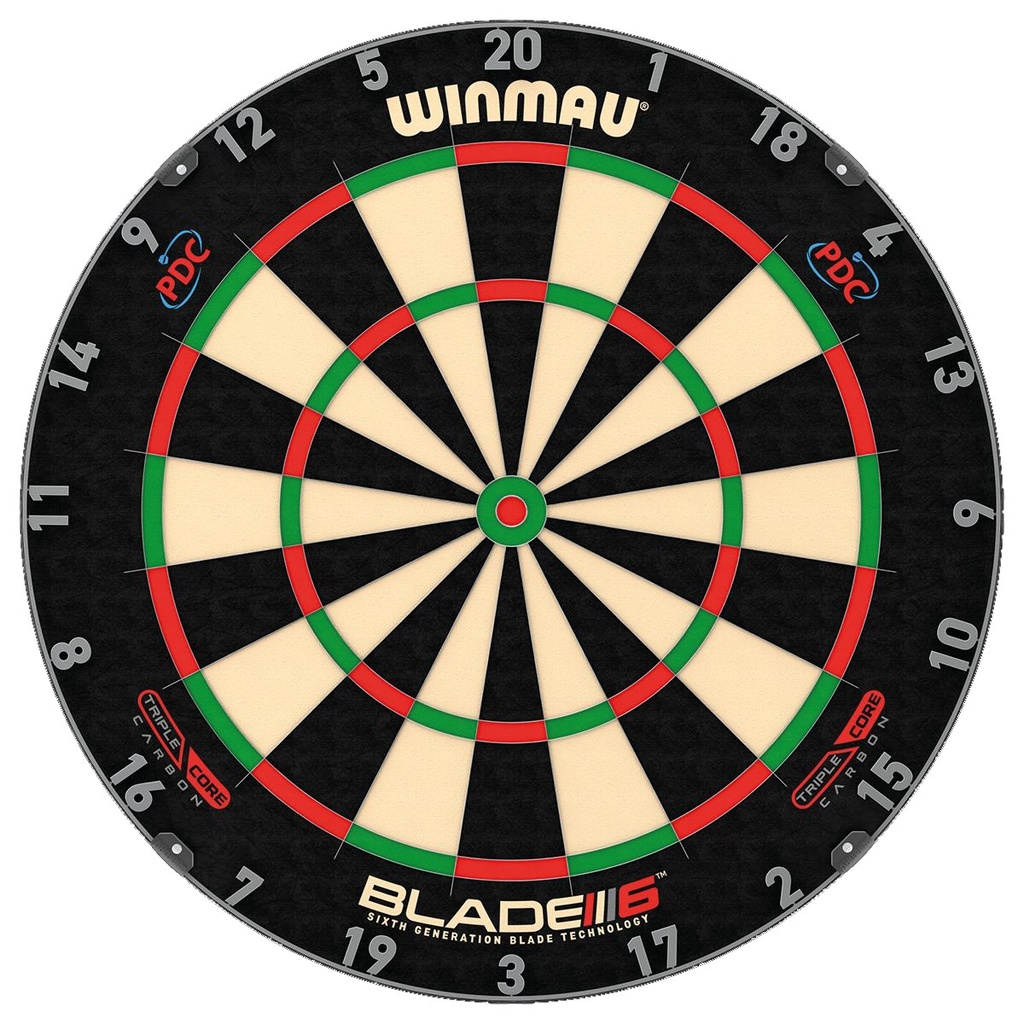 Cible Winmau Blade 6 Triple Core                                                                                                                       Cible officiël PDC