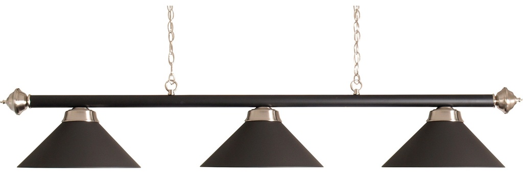 Lichtscherm 3-kap mat zwart