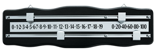 Puntenbord Railscore 2 spelers Zwart/Zilver