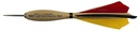 Wooden Darts Belgian Dartboard Widdy No.2 Official Tournament Darts black/yellow/red