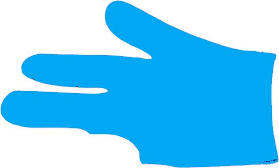 Handschoen standaard Lichtblauw