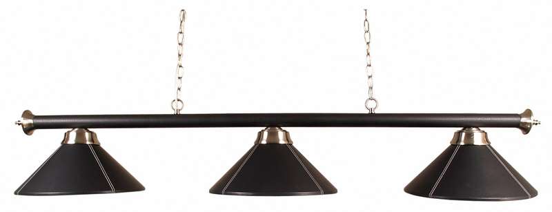 Lampshade 3-Clocks Leather Black