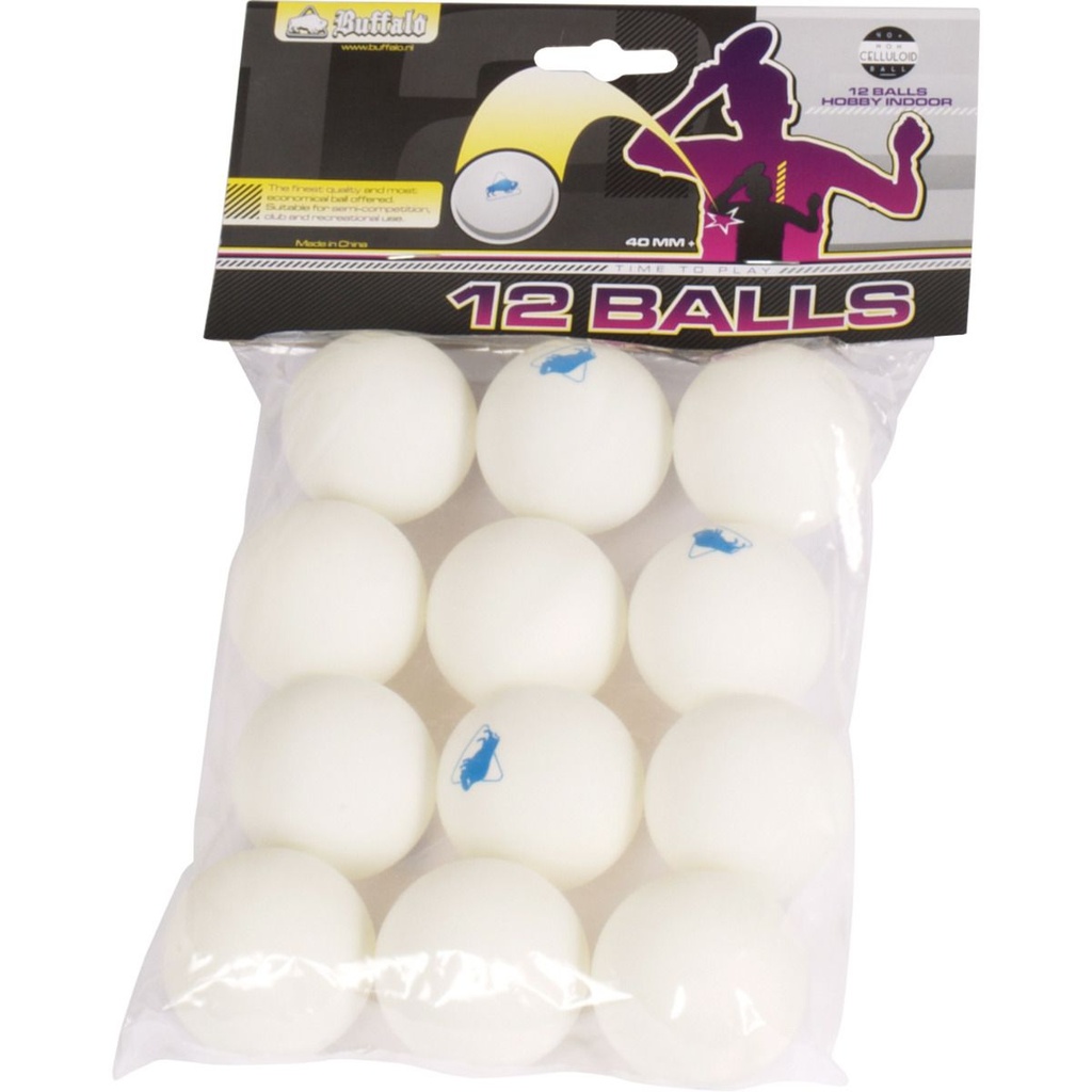 Tennis de Table Balle Standard blanche - 12 pièces