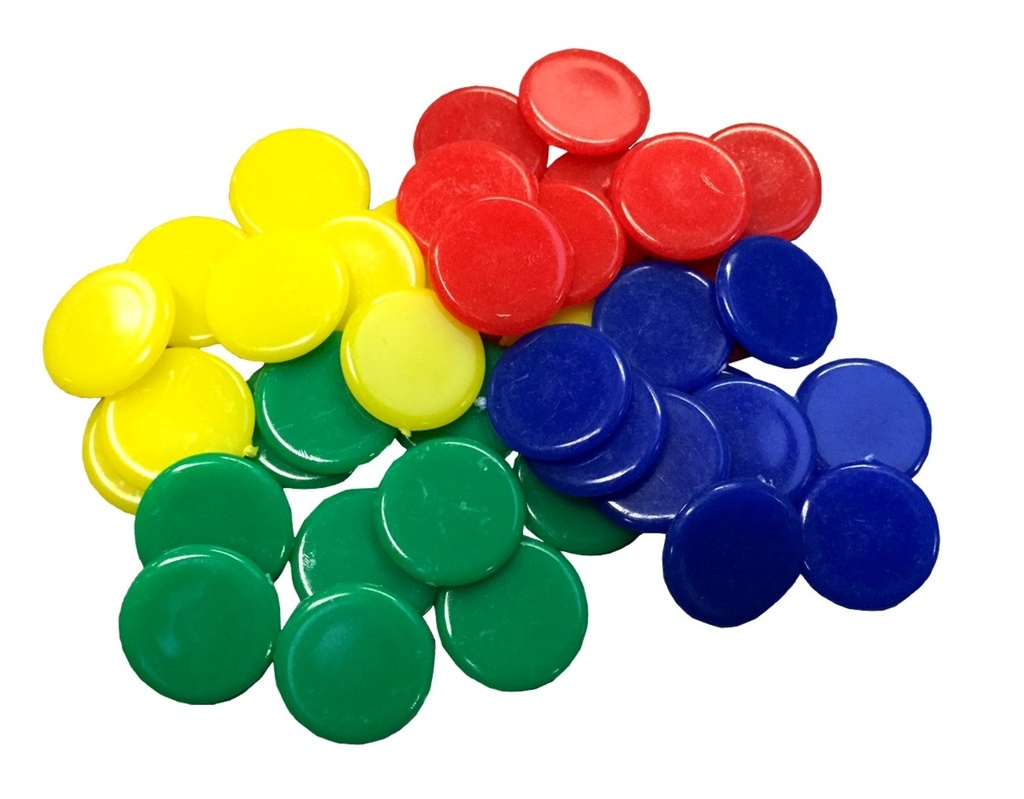 Parchis Chips - round mixed 40 pieces