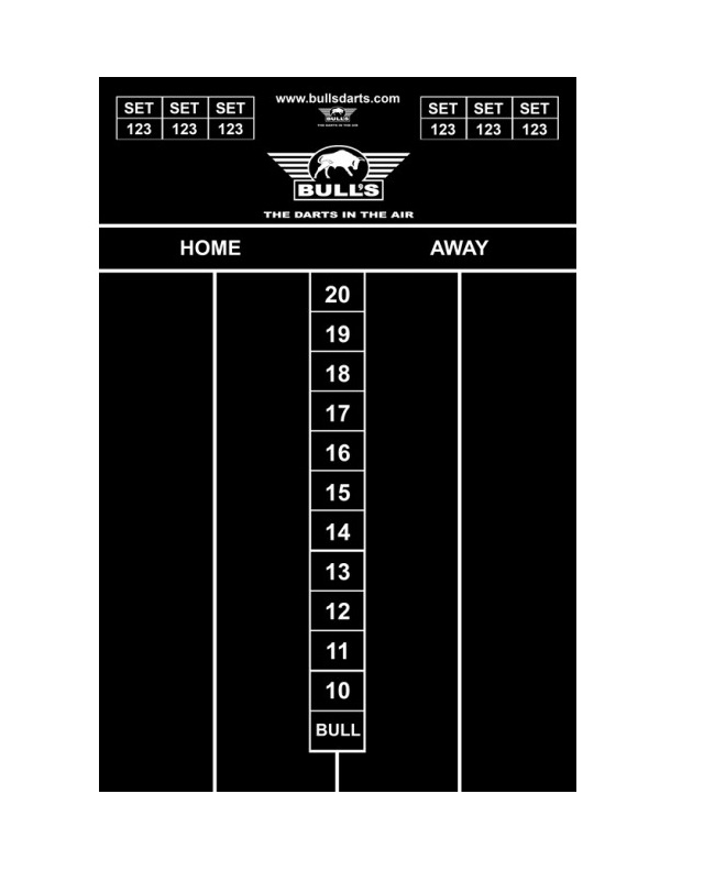 Dart Scorebord voor Krijt 45x30cm