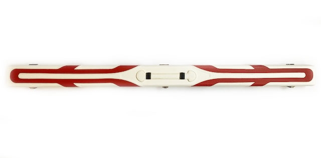 Coffret Queue Snooker 3pc. Simili blanc-rouge