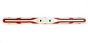 Cue Case Snooker Cue 3pc. Leatherlook white-red