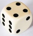 Dice 18mm Ivory colored