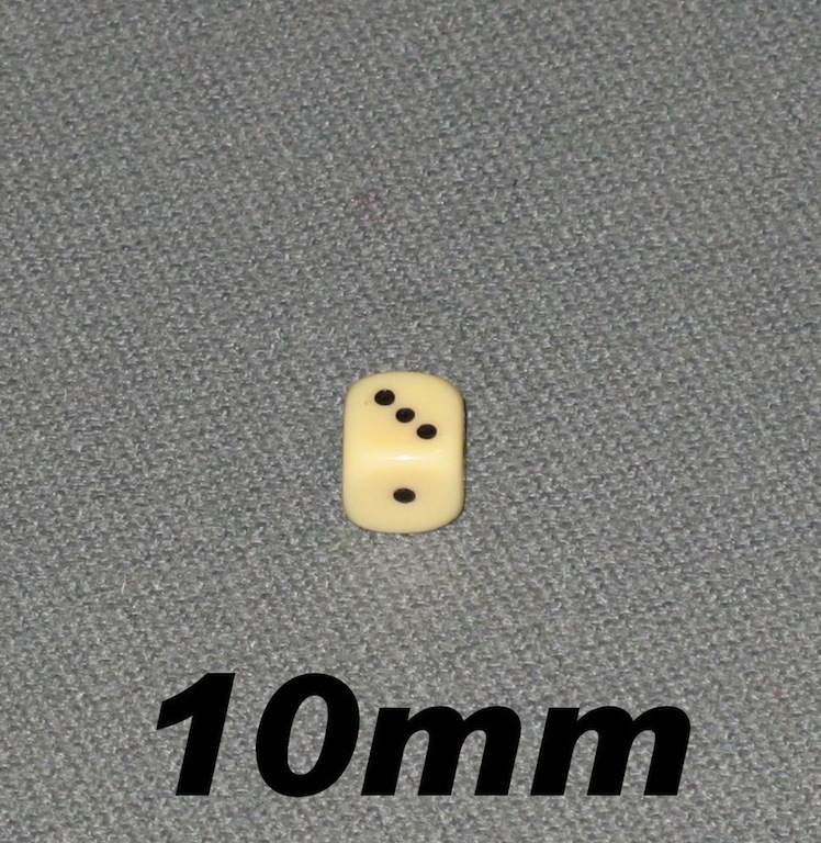 Dobbelsteen 10mm ivoorkleur