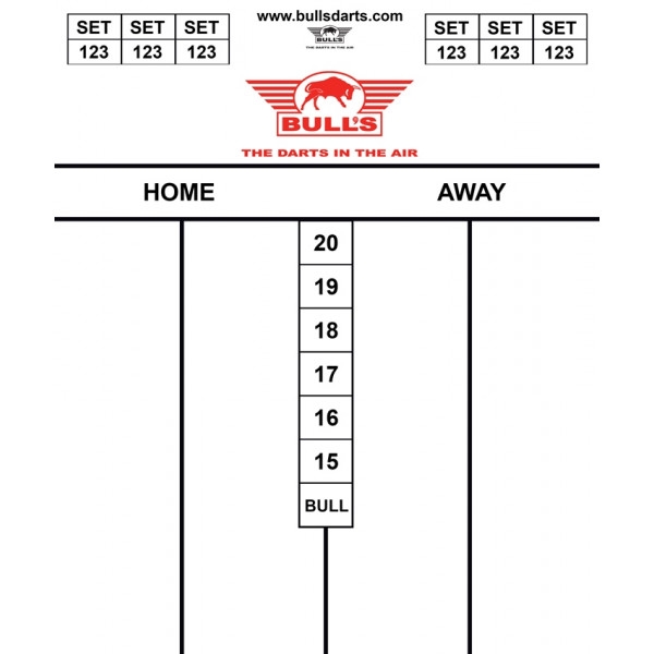 Dart Scoreboard Bull's  35x25cm