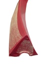 Rubber cushion Red Triangular 320 cm