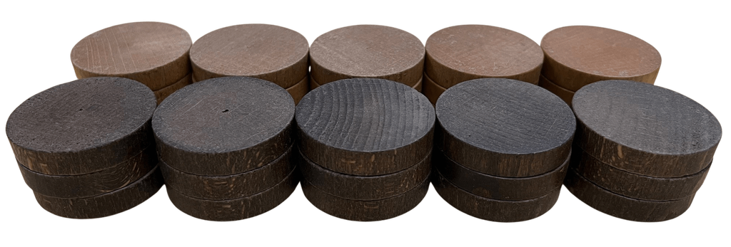Jacquet Checkers 50mm Wood - brown
