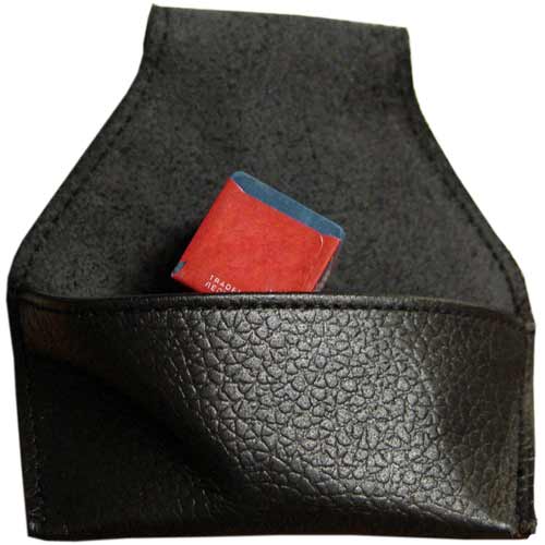 Chalkholder leatherlook Pouch black