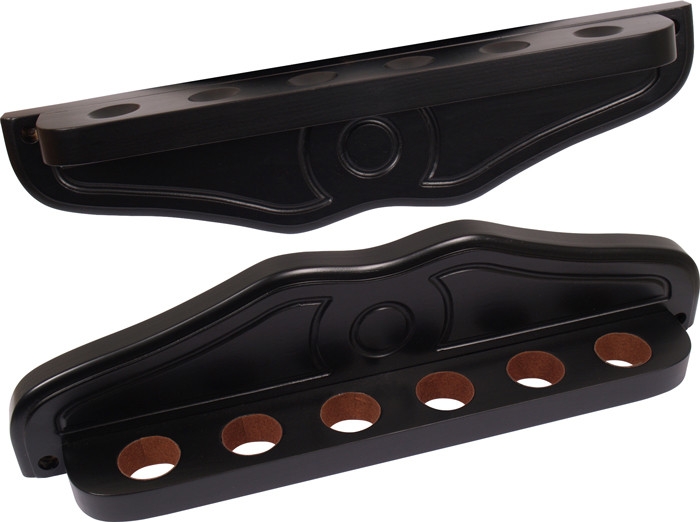 Cue Rack 2pcs- deLuxe - 6 cues Black