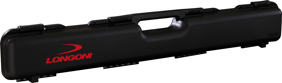 Hard Cue Case 3-section PVC rigid Longoni Black with Logo