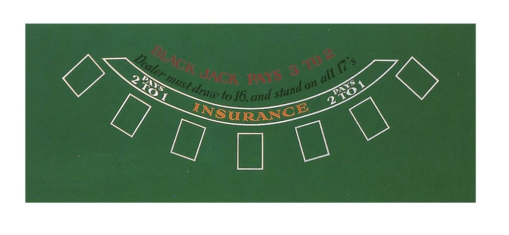 Kaartmat Black-Jack 130x90cm Groen