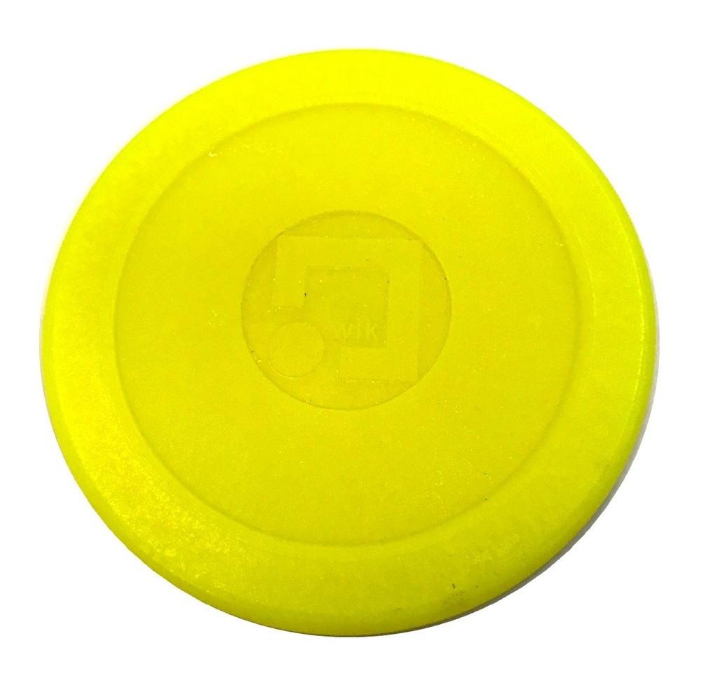 Airhockey Puck Groot - geel