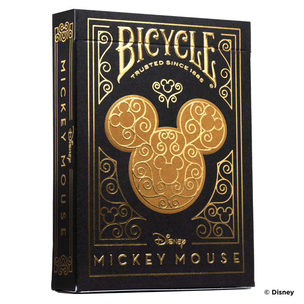 Poker Cards Bicycle Disney Mickey Mouse inspired Black and Gold