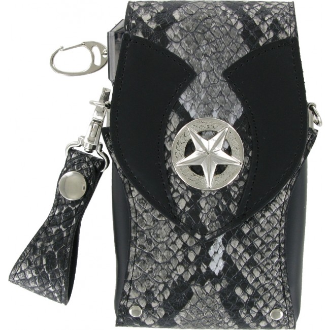 Bull's Hatch peau de serpent Pak Noir Argent