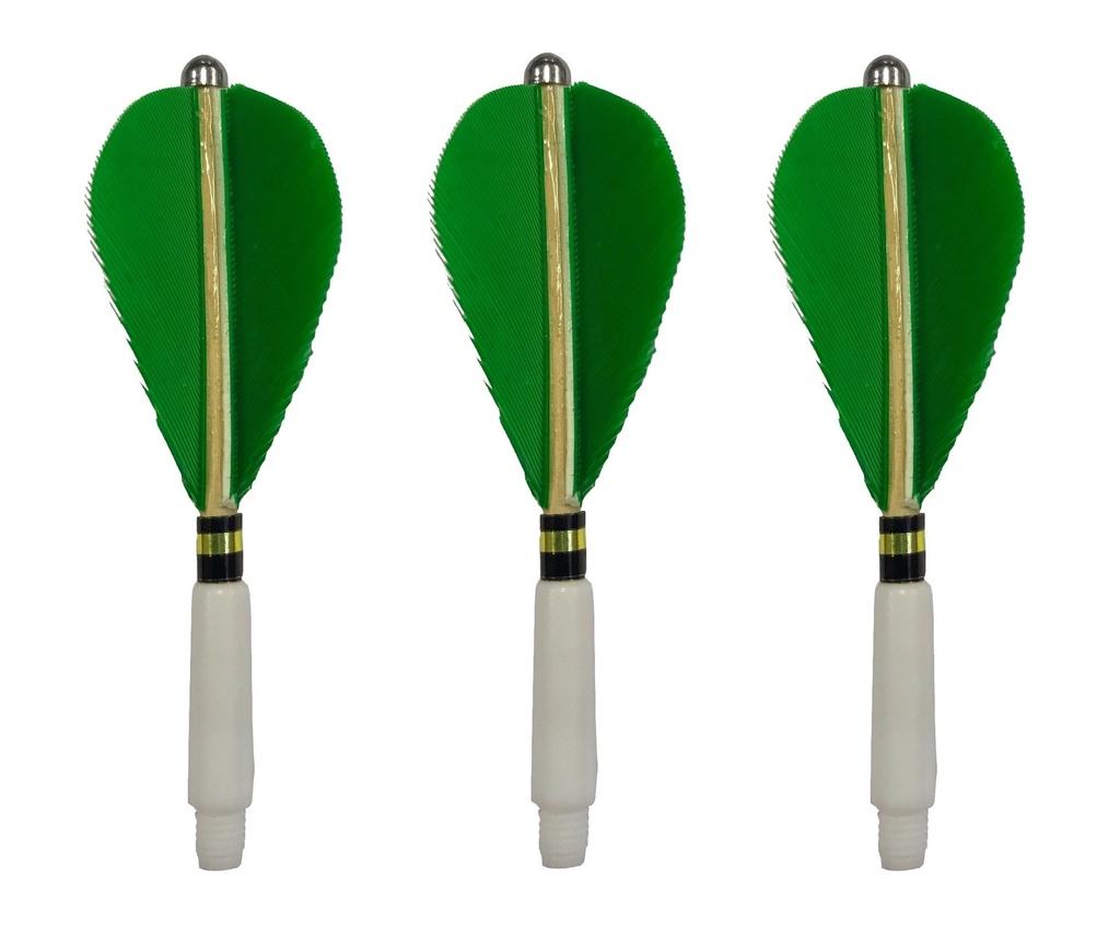 Dart Natuurveer per set groen