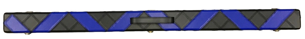 Coffret Queue Snooker 3pc. Simili noir-bleu