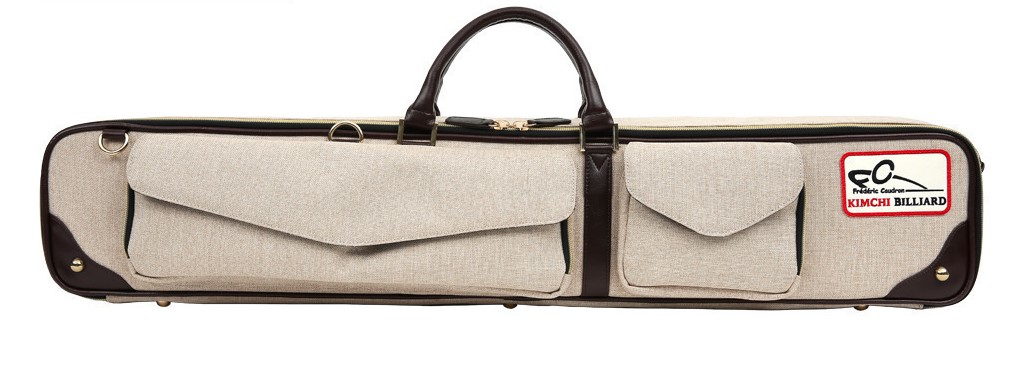 Zak in nylon/leder Frédéric Caudron 2/4 beige