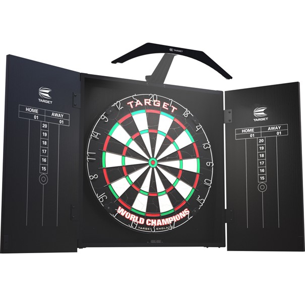 Darts Cabinet Target  + board + Arc light