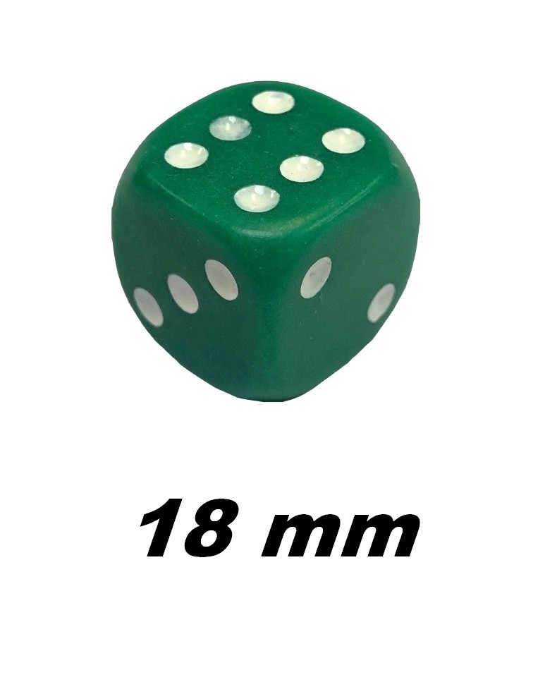 Dobbelsteen 18mm groen