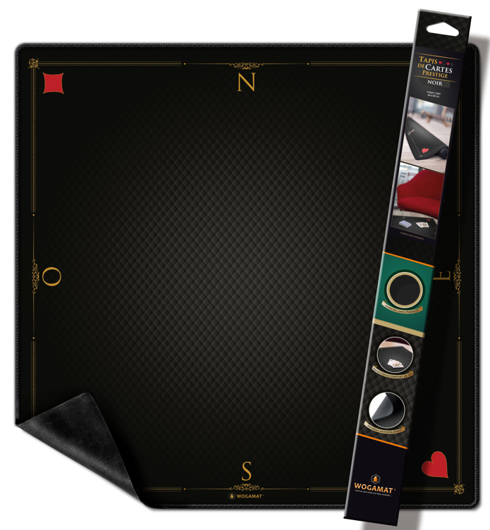 Tapis de Cartes Prestige Anti-glissant 60 x 60cm Noir