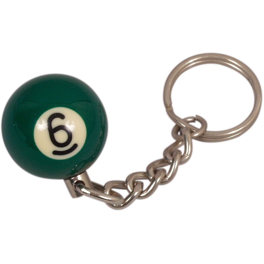 Key ring Pool ball no.6
